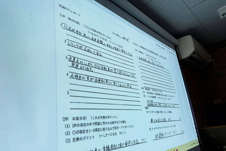 危険予知トレーニングの様子